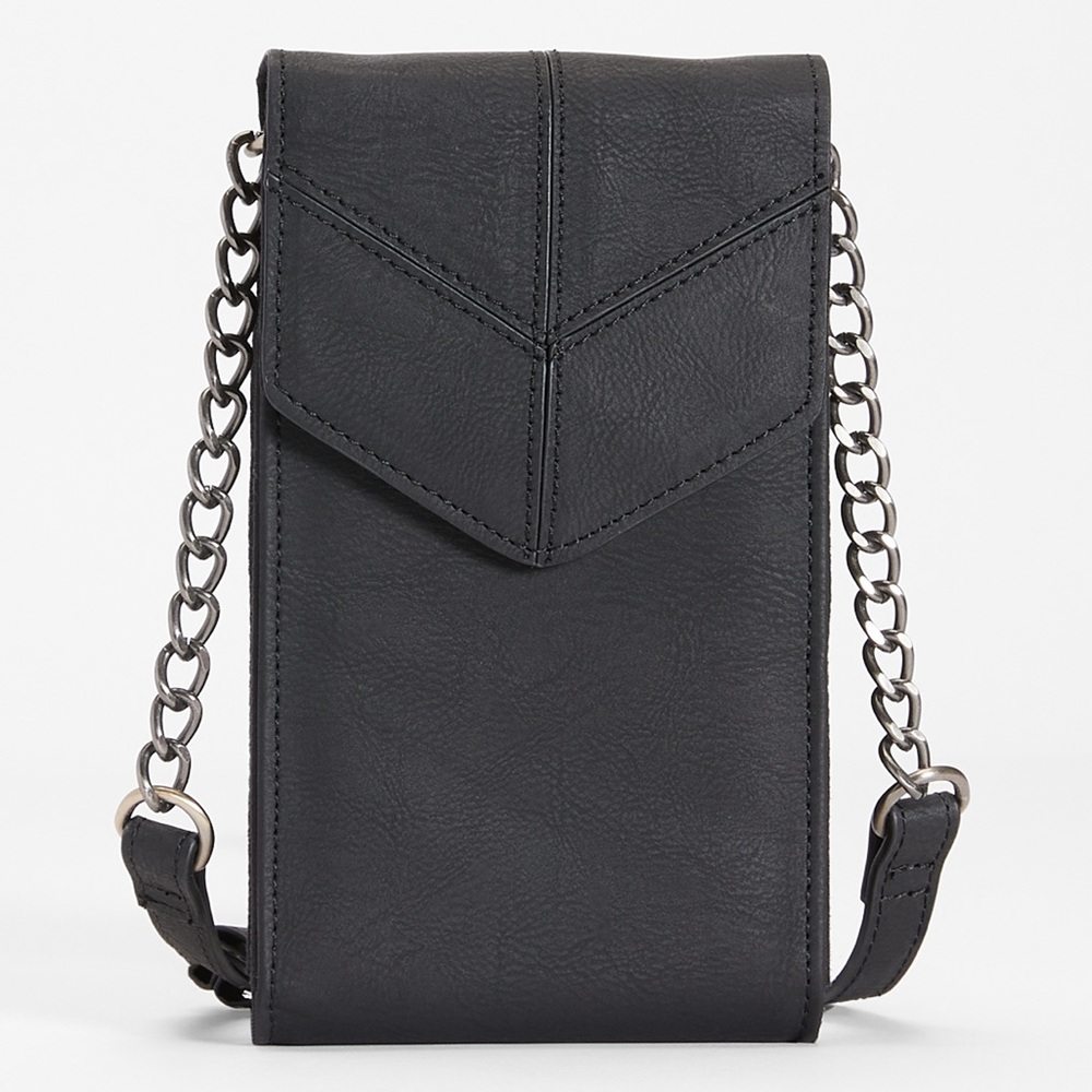 Maurices Crossbody Wallet Black Faux Leather